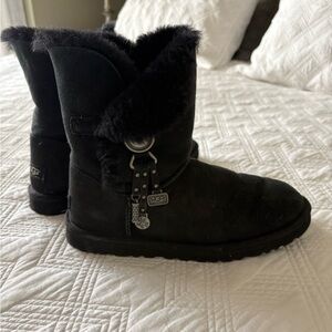 UGG Black Fleece-Lined Boots